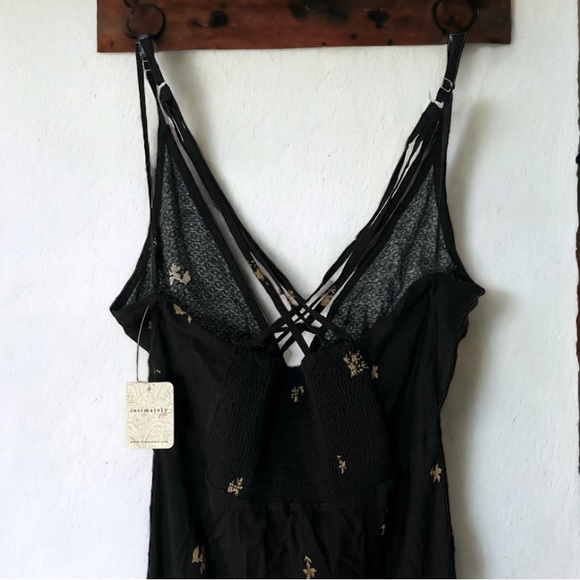 Free People Get To You Floral Printed Maxi Dress in Black Combo Size Small - Picture 11 of 16